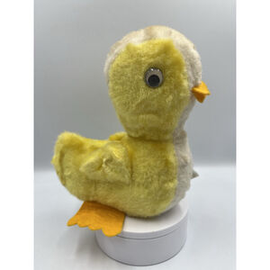 COLUMBIA TOY PRODUCTS Plush Yellow Orange Nutshell Easter Bird Chick ANTIQUE